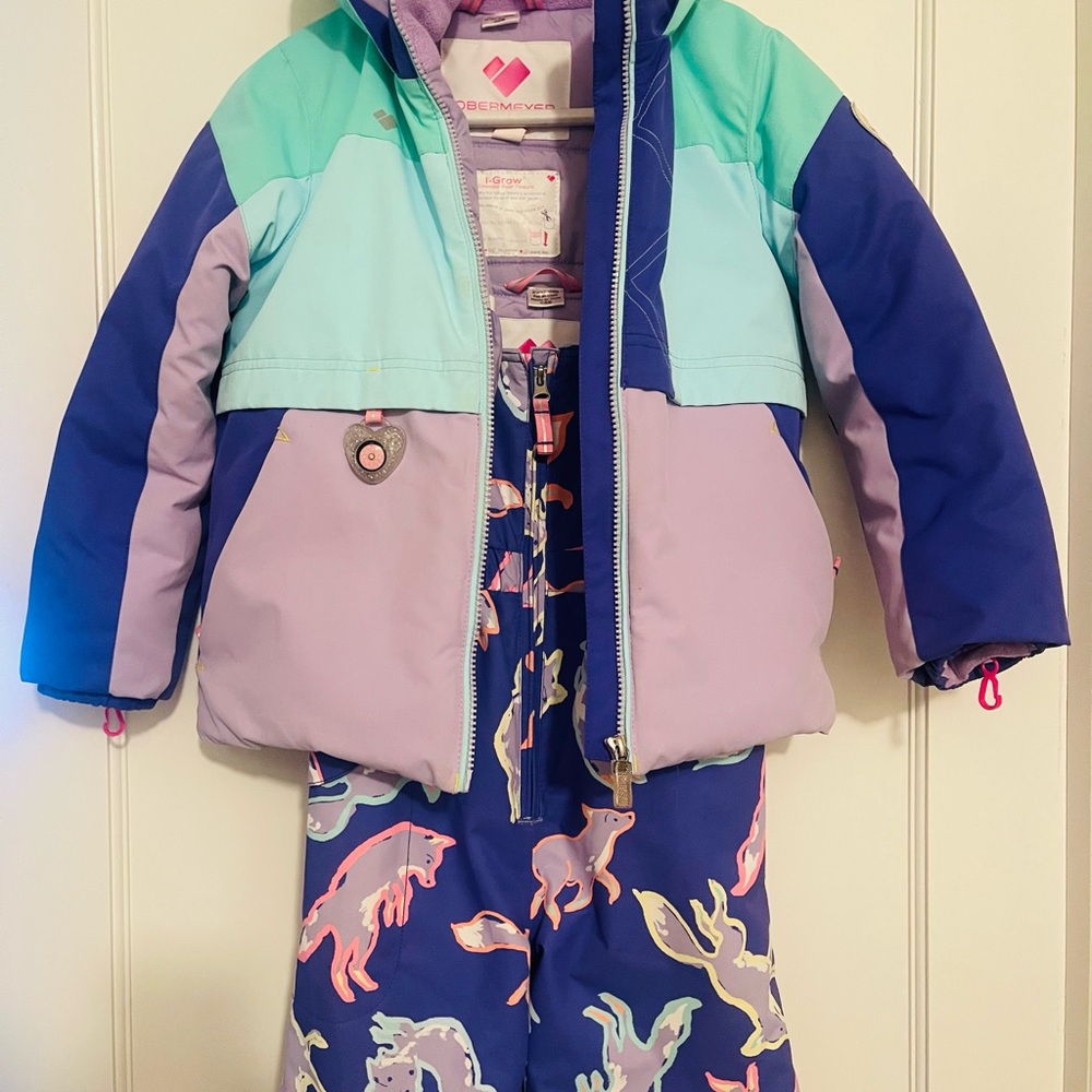 Obermeyer Girls' Snow Bib Pant and Jacket (Size 7)